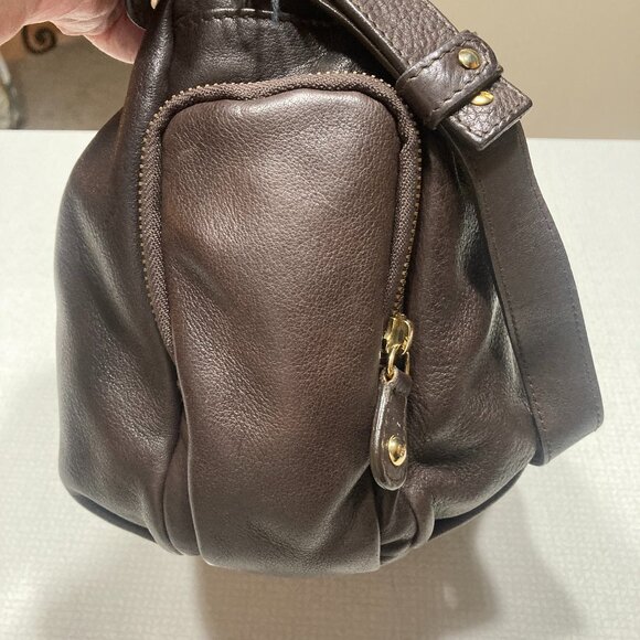 EUC Brown Leather Furla Shoulder Bag or Satchel - Picture 8 of 11